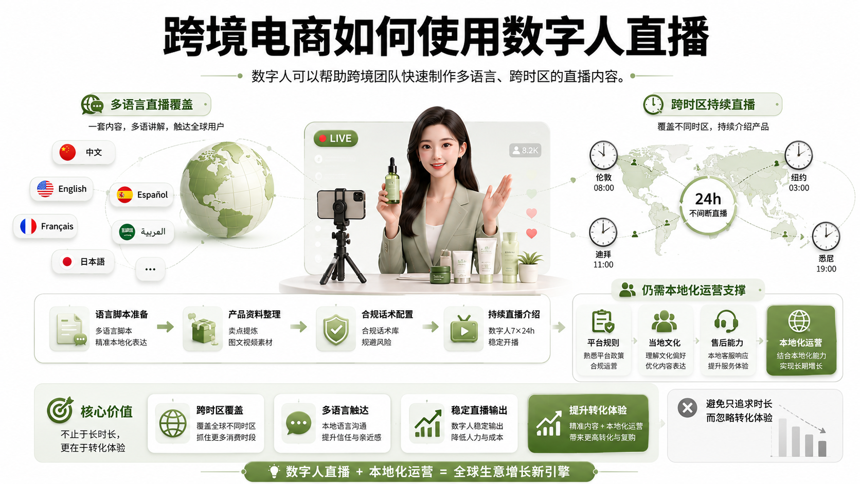 跨境电商如何使用数字人直播|万晟AI数字人直播服务说明图